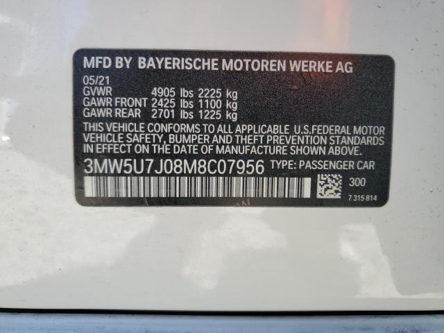 3MW5U7J08M8C07956 BMW M340I