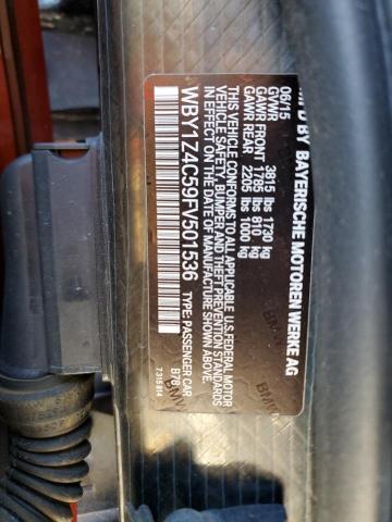 WBY1Z4C59FV501536 BMW I3 REX