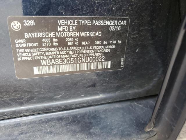 WBA8E3G51GNU00022 BMW 328 Xi Sulev