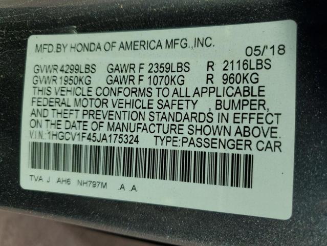 1HGCV1F45JA175324 Honda ACCORD EX