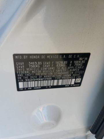 3HGGK5H49KM737695 Honda FIT LX