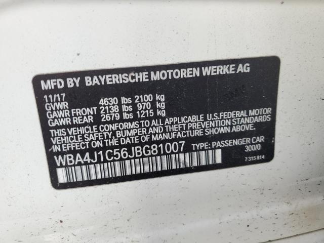 WBA4J1C56JBG81007 BMW 430i Gran Coupe