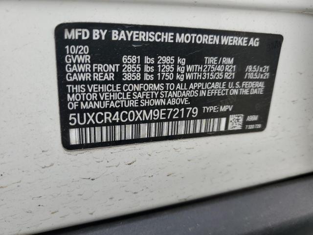 5UXCR4C0XM9E72179 BMW X5 Sdrive 40i