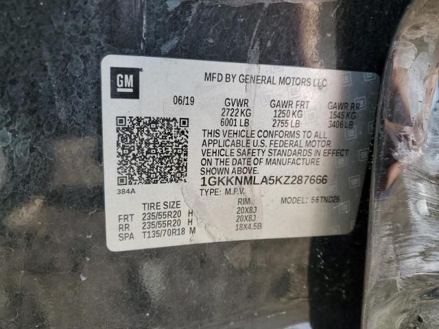 1GKKNMLA5KZ287666 GMC Acadia Slt-1