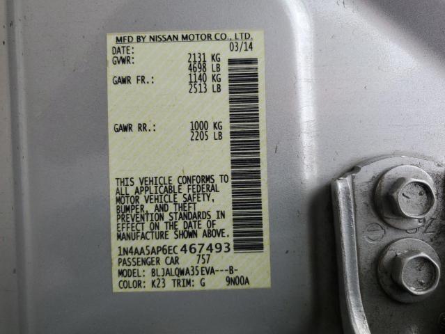 1N4AA5AP6EC467493 Nissan MAXIMA S