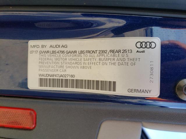 WAUDNAF47JA027160 Audi A4 PREMIUM