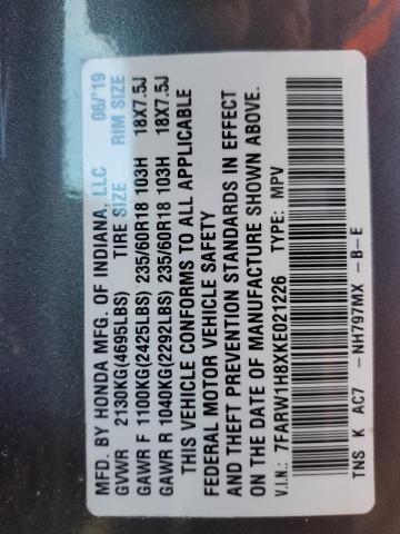 7FARW1H8XKE021226 Honda CR-V EXL