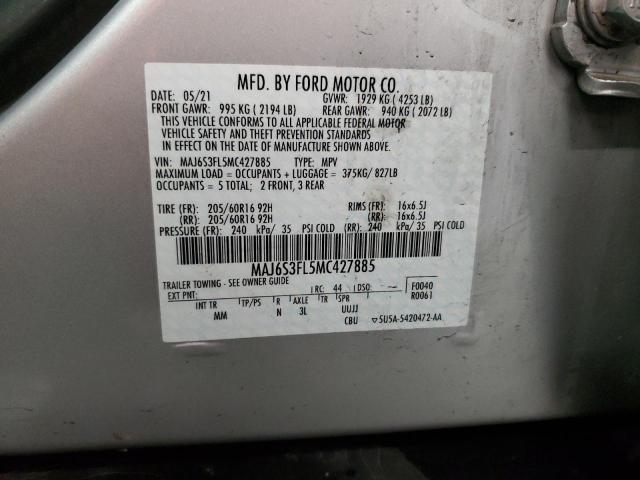MAJ6S3FL5MC427885 Ford ECOSPORT S