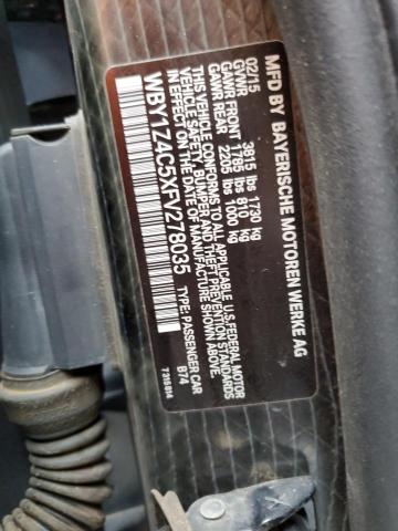 WBY1Z4C5XFV278035 BMW I3 REX