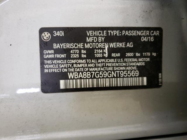 WBA8B7G59GNT95569 BMW 340 XI