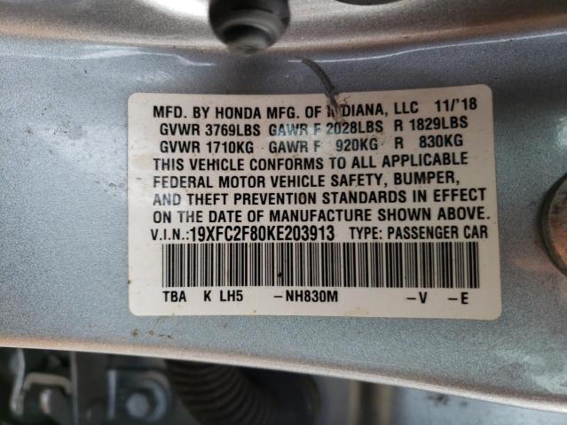 19XFC2F80KE203913 Honda Civic Sport