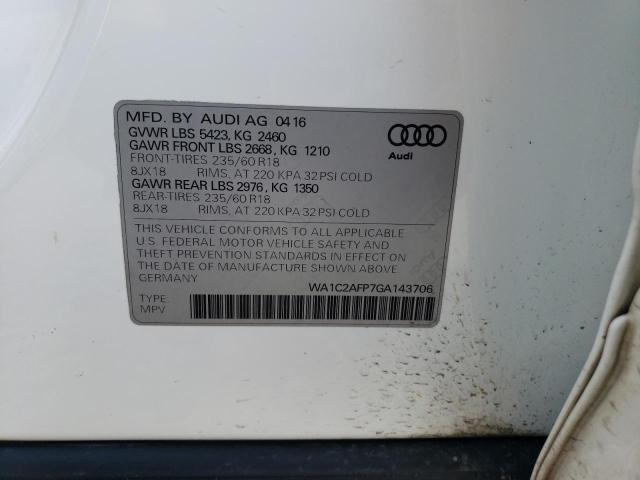 WA1C2AFP7GA143706 Audi Q5 PREMIUM