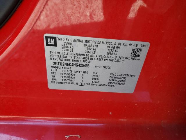3GTU2NEC4HG425403 GMC Sierra K1500 Slt