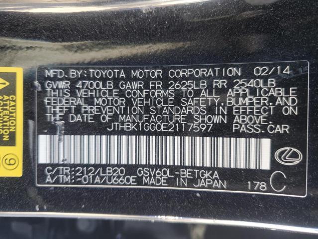 JTHBK1GG0E2117597 Lexus ES 350