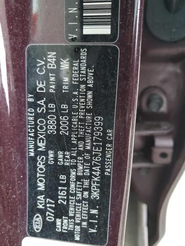 3KPFK4A76JE179399 KIA FORTE LX