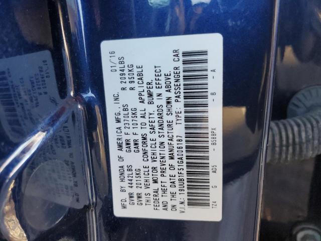 19UUB1F51GA006187 Acura TLX TECH
