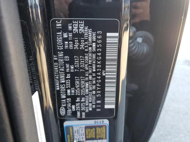 5XYPG4A38KG435663 KIA SORENTO L
