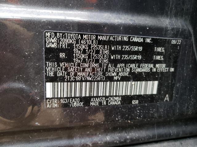 2T3C1RFV7NW225813 Toyota RAV4 XLE P