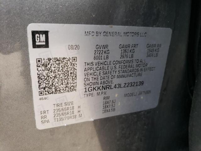 1GKKNRL43LZ232139 GMC ACADIA SLE