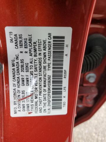 2HGFC2F65KH556362 Honda Civic Lx