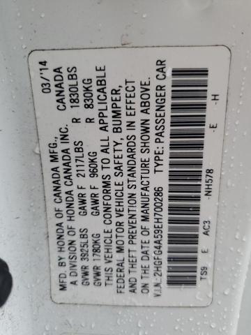 2HGFG4A59EH700286 Honda CIVIC SI