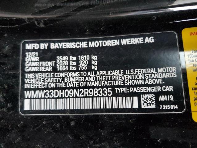 WMW33DH09N2R98335 Mini Cooper