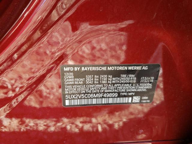 5UX2V5C06M9F49899 BMW X4 Xdrivem40i