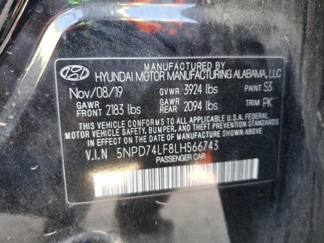 5NPD74LF8LH566743 Hyundai ELANTRA SE