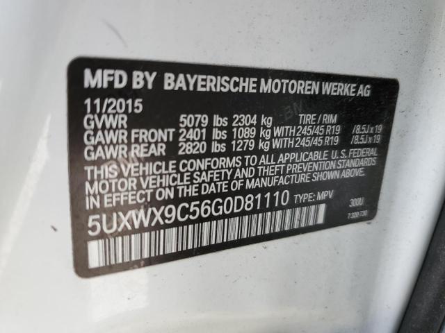 5UXWX9C56G0D81110 BMW X3 Xdrive28i