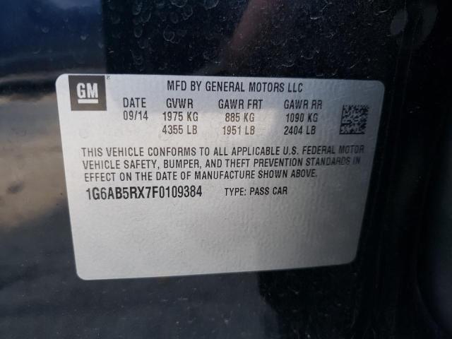 1G6AB5RX7F0109384 Cadillac ATS LUXURY