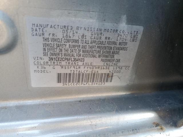 3N1CE2CP6FL354123 Nissan Versa Note S