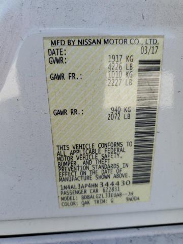 1N4AL3AP4HN344430 Nissan ALTIMA 2.5