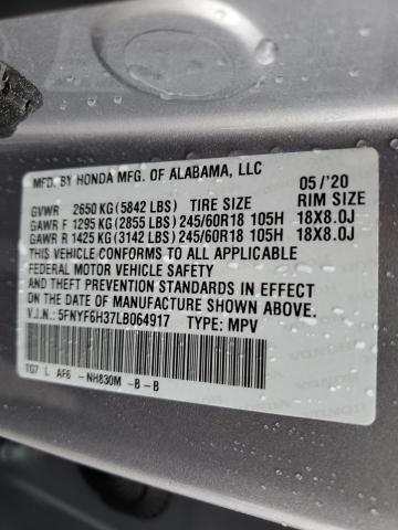 5FNYF6H37LB064917 Honda Pilot Ex