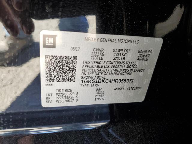 1GKS1BKC4HR355371 GMC YUKON SLT