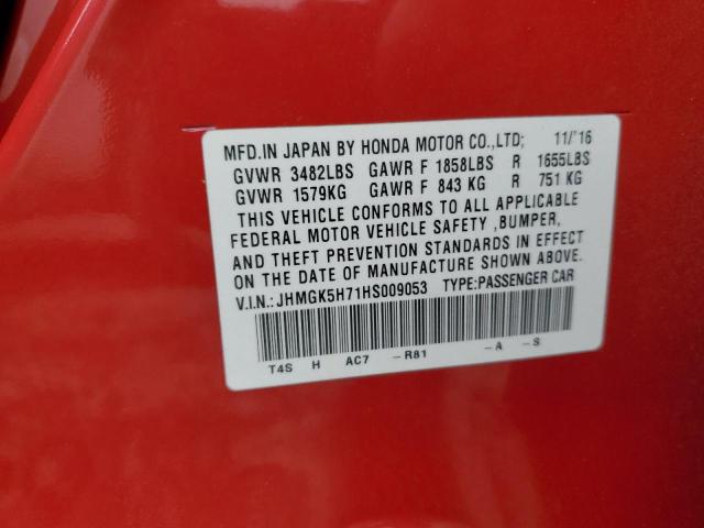 JHMGK5H71HS009053 Honda FIT EX
