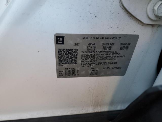 1GKKNMLS6JZ184490 GMC Acadia Slt-1