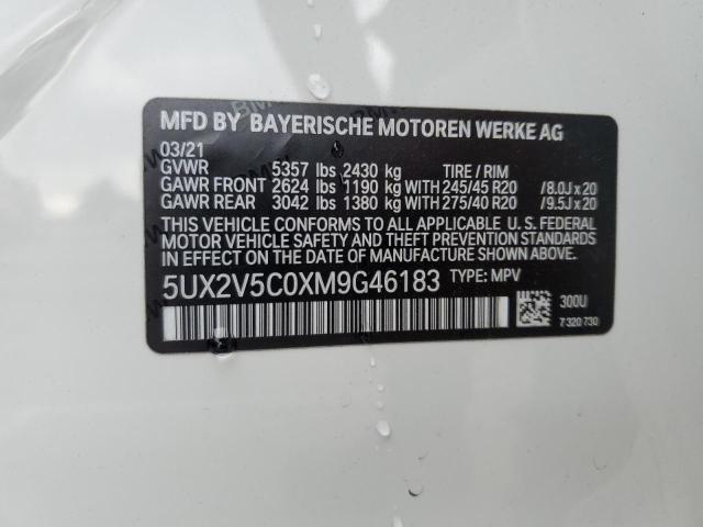 5UX2V5C0XM9G46183 BMW X4 Xdrivem40i