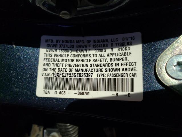 19XFC2F53GE026397 Honda Civic Lx