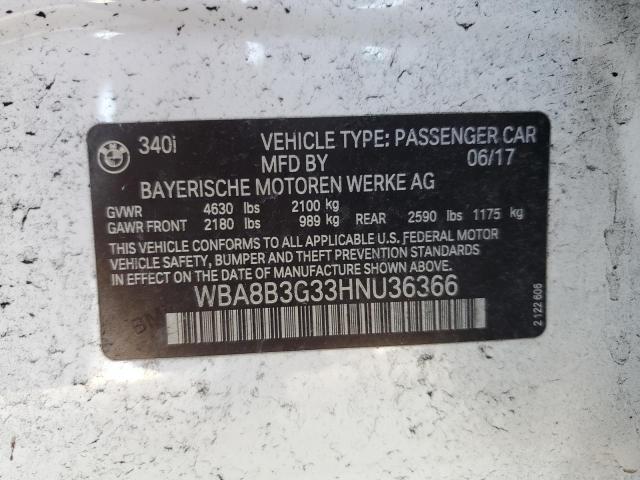WBA8B3G33HNU36366 BMW 340 I