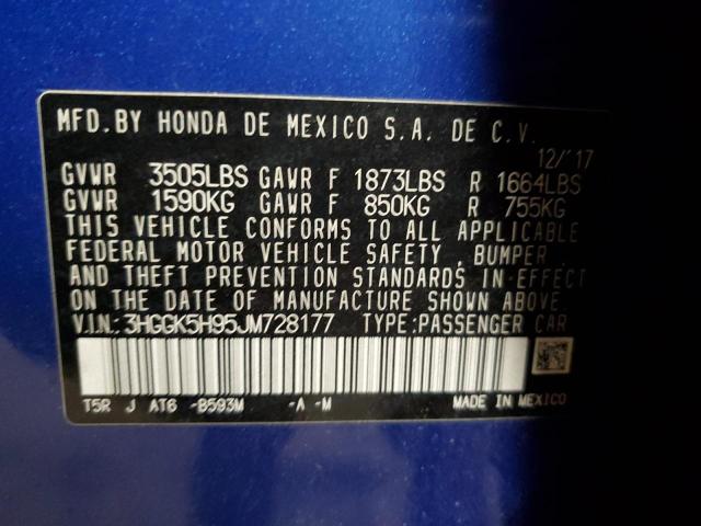 3HGGK5H95JM728177 Honda FIT EX