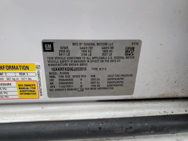 1GKKRTKD0GJ263016 GMC Acadia Denali