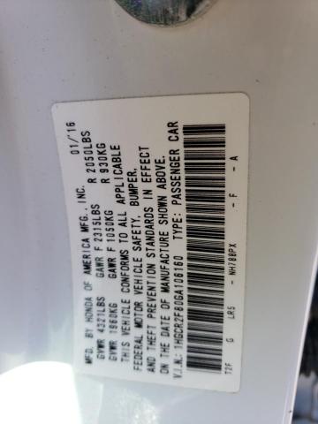1HGCR2F80GA106160 Honda ACCORD EXL