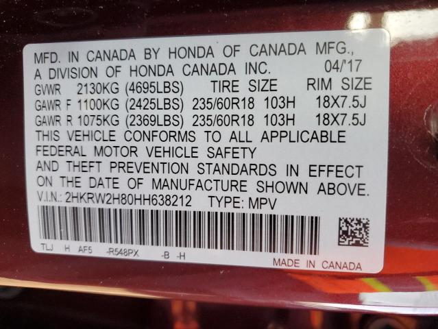 2HKRW2H80HH638212 Honda CR-V EXL