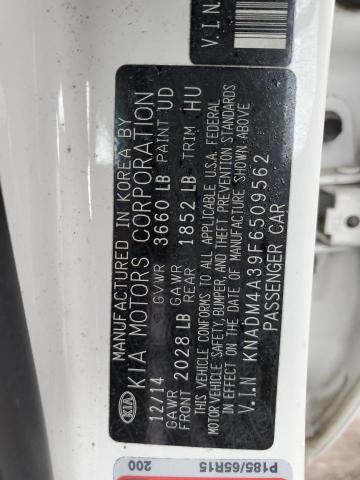 KNADM4A39F6509562 KIA RIO LX