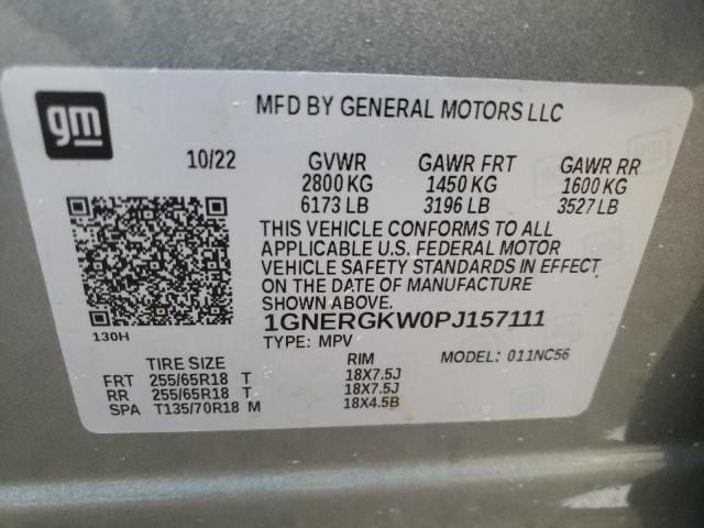1GNERGKW0PJ157111 Chevrolet Traverse Lt