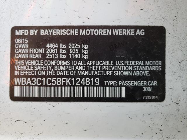WBA3C1C58FK124819 BMW 328 I Sulev