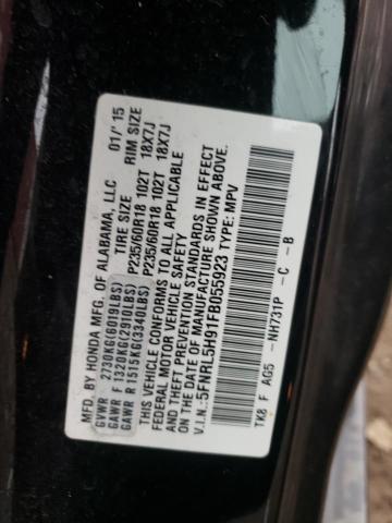 5FNRL5H91FB055923 Honda Odyssey Touring