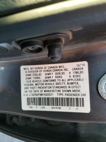 2HGFB2F98FH505571 Honda CIVIC EXL