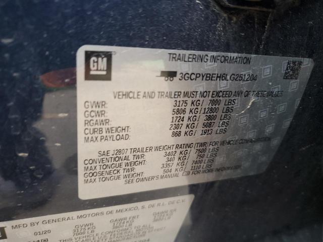 3GCPYBEH6LG251204 Chevrolet Silverado K1500 Custom