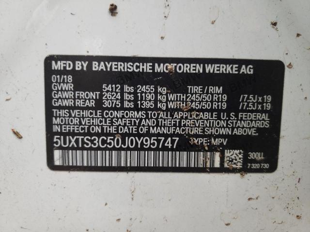 5UXTS3C50J0Y95747 BMW X3 Xdrivem40i